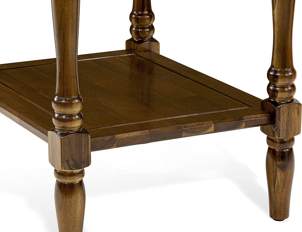 Juego de cama Granbury de 3 piezas East West Furniture GB28Q-2BF08 con estructura de madera tamaño queen con capitoné y dos mesitas de noche de nogal antiguo - Piel sintética marrón con textura marrón y patas negras