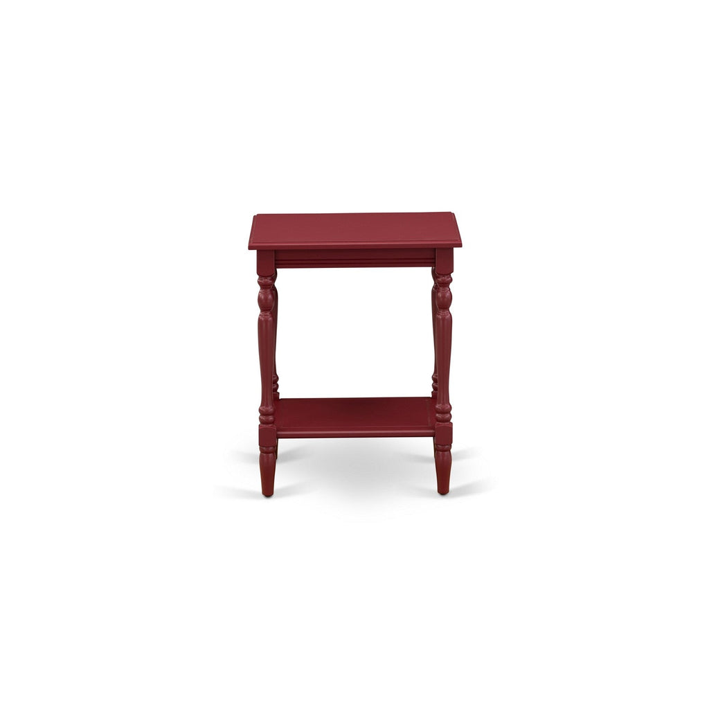 East West Furniture BF-13-ET Bedford Night Stand - Rectangle Modern End Table with Open Storage Shelf for Bedroom