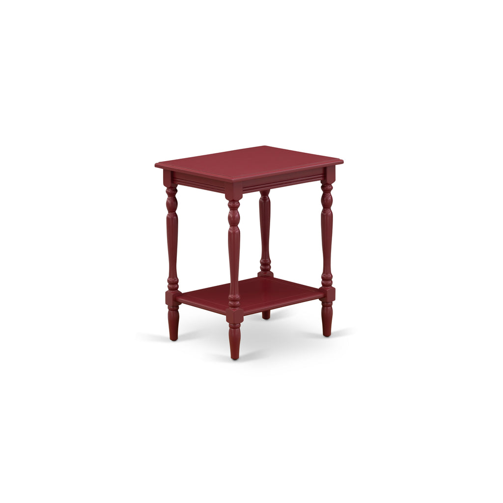 East West Furniture BF-13-ET Bedford Night Stand - Rectangle Modern End Table with Open Storage Shelf for Bedroom