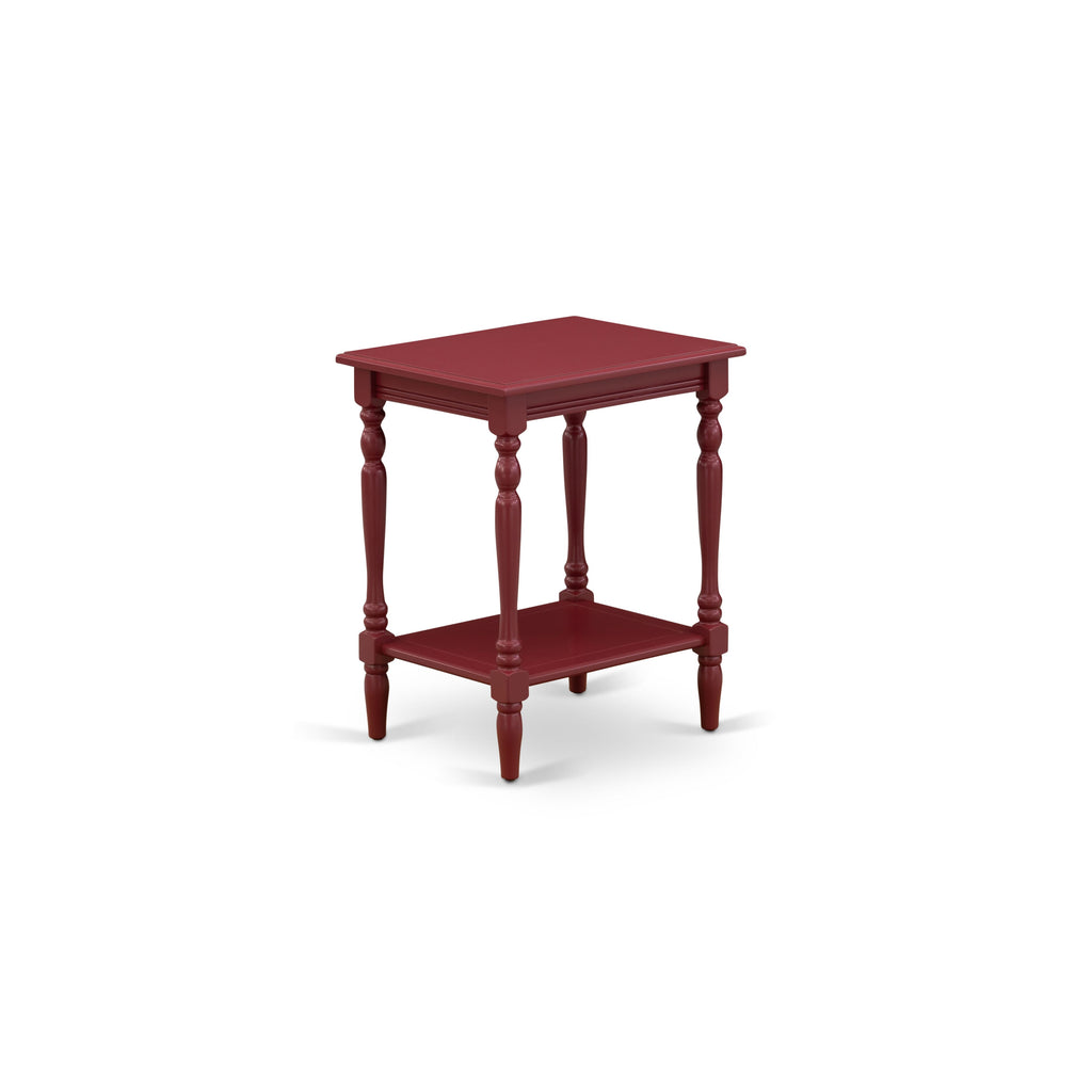 East West Furniture BF-13-ET Bedford Night Stand - Rectangle Modern End Table with Open Storage Shelf for Bedroom, 16x20 Inch, Burgundy