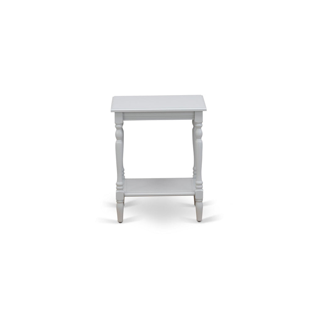 East West Furniture BF-14-ET Bedford Nightstand - Rectangle End Table with Open Storage Shelf for Bedroom