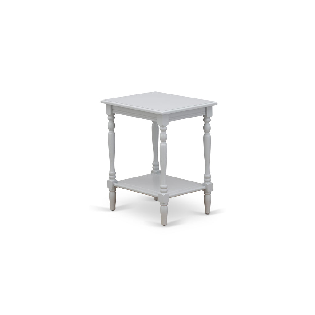 East West Furniture BF-14-ET Bedford Nightstand - Rectangle End Table with Open Storage Shelf for Bedroom