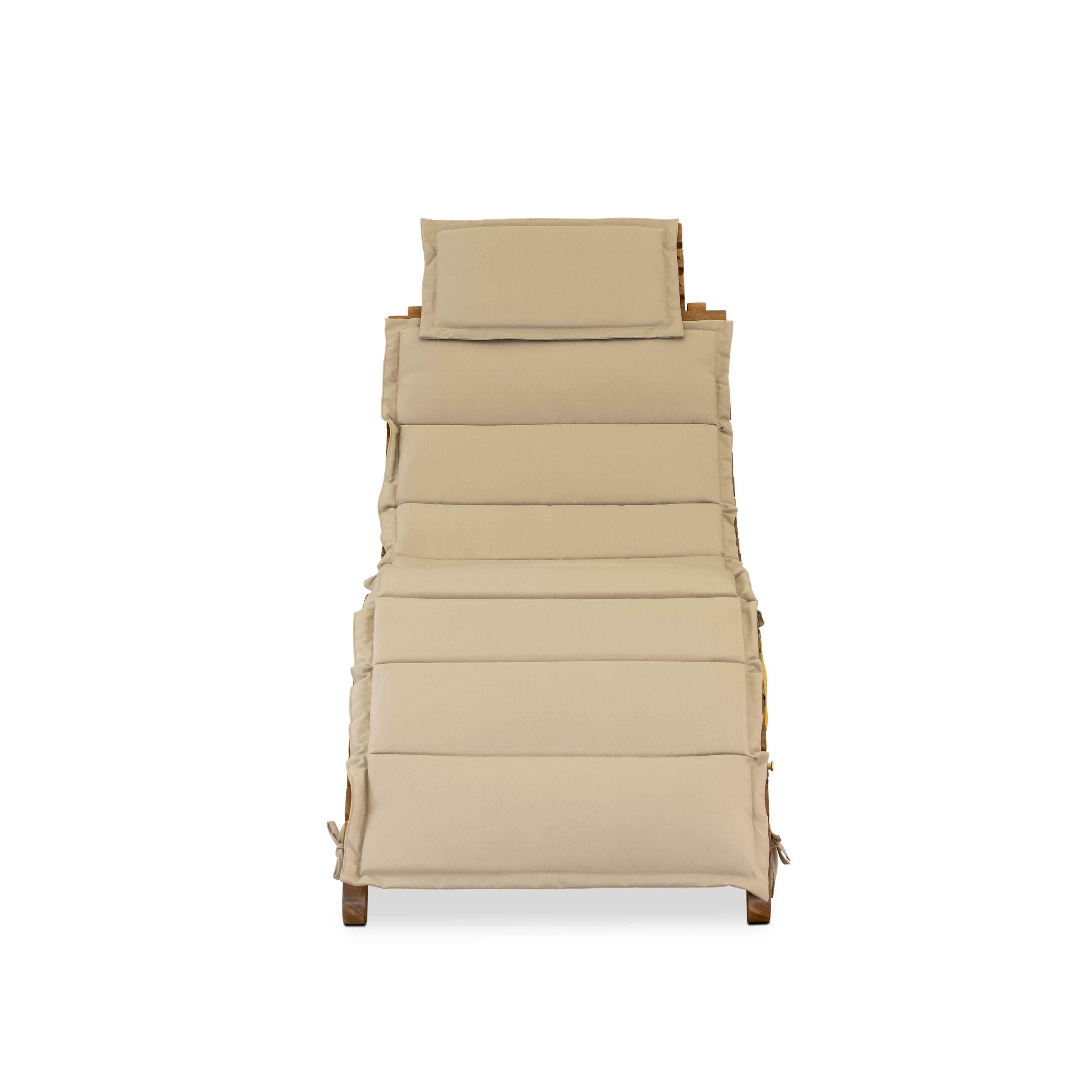 East West Furniture BHNU1NA Outdoor Patio Garden Summing Pool Outdoor Lounge Chairs - Helena Sun Lounger Chair - Natural Oil Finish