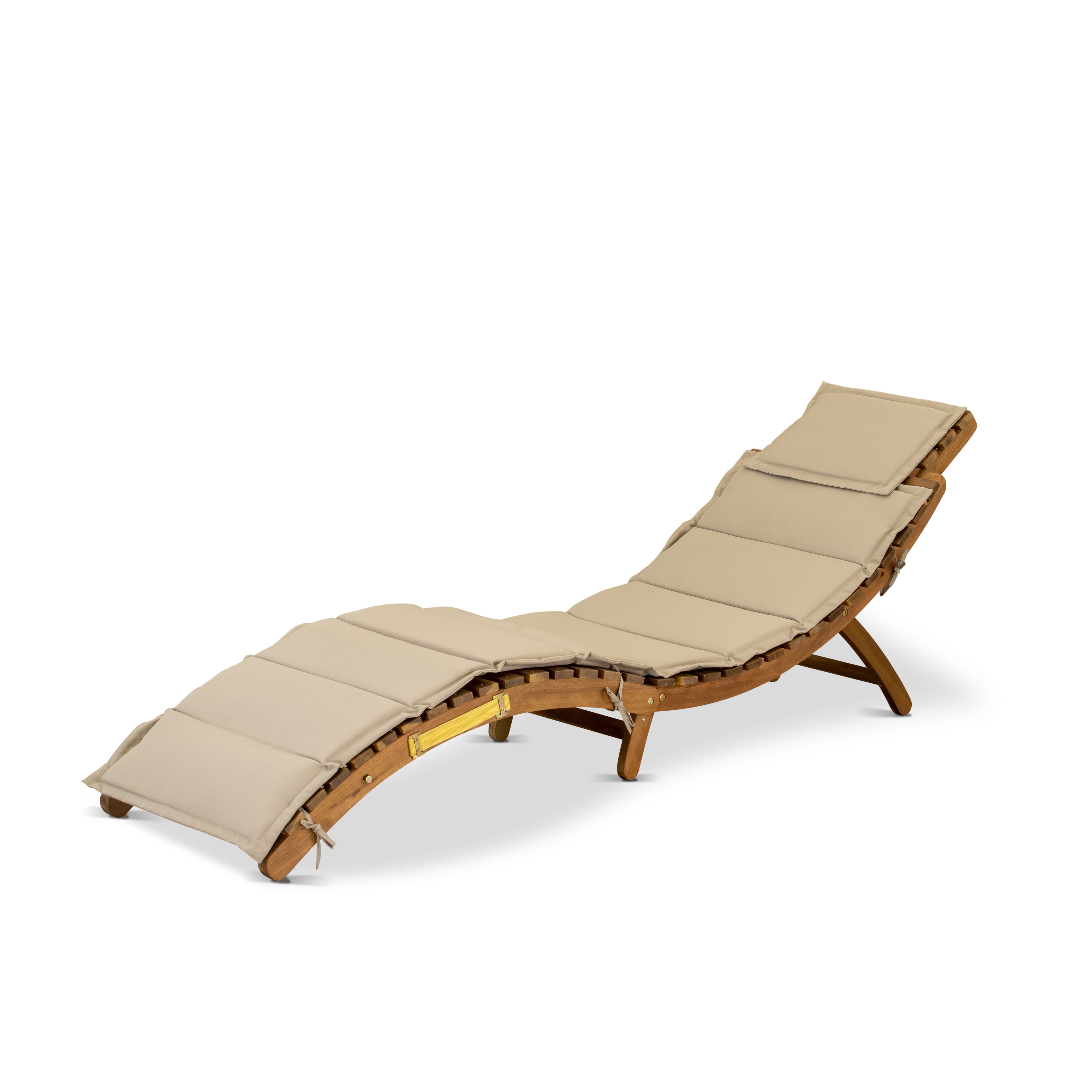East West Furniture BHNU1NA Outdoor Patio Garden Summing Pool Outdoor Lounge Chairs - Helena Sun Lounger Chair - Natural Oil Finish