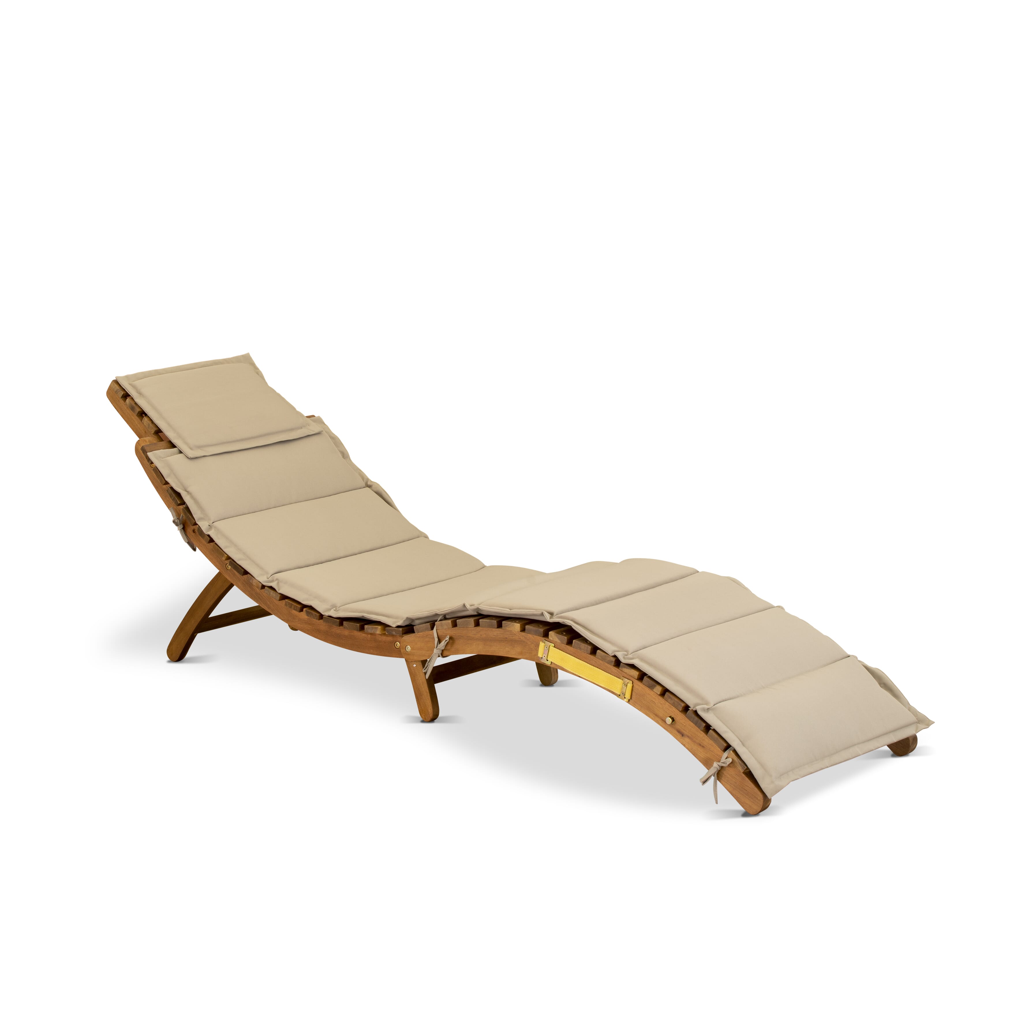 East West Furniture BHNU1NA Outdoor Patio Garden Summing Pool Outdoor Lounge Chairs - Helena Sun Lounger Chair - Natural Oil Finish
