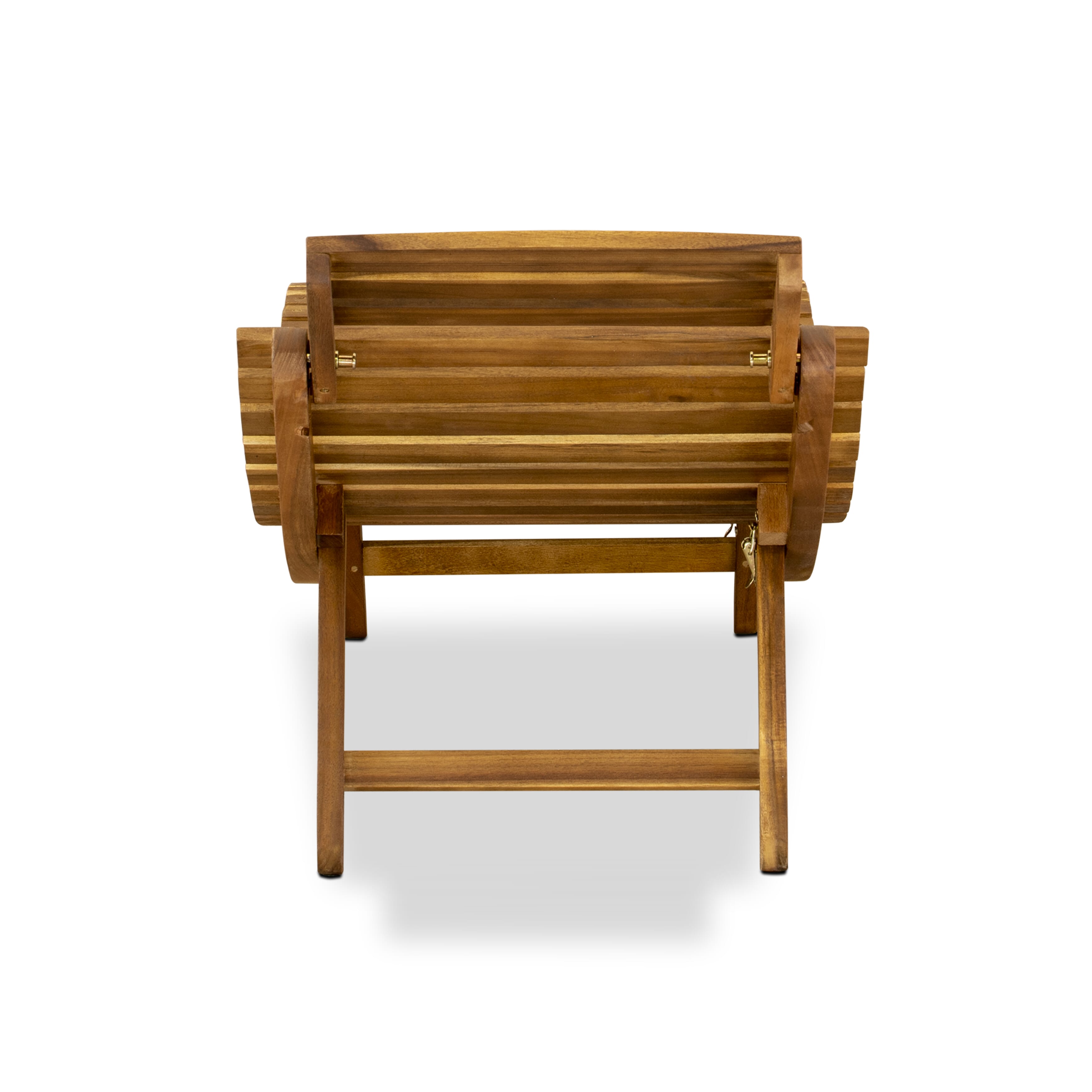 East West Furniture BHNU1NA Outdoor Patio Garden Summing Pool Outdoor Lounge Chairs - Helena Sun Lounger Chair - Natural Oil Finish