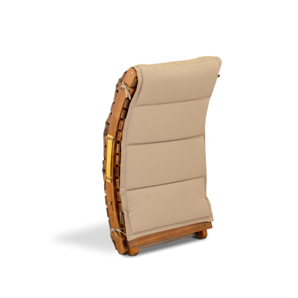 East West Furniture BHNU1NA Helena Patio Chaise Lounge - Outdoor Acacia Wood Sunlounger Chairs for Poolside