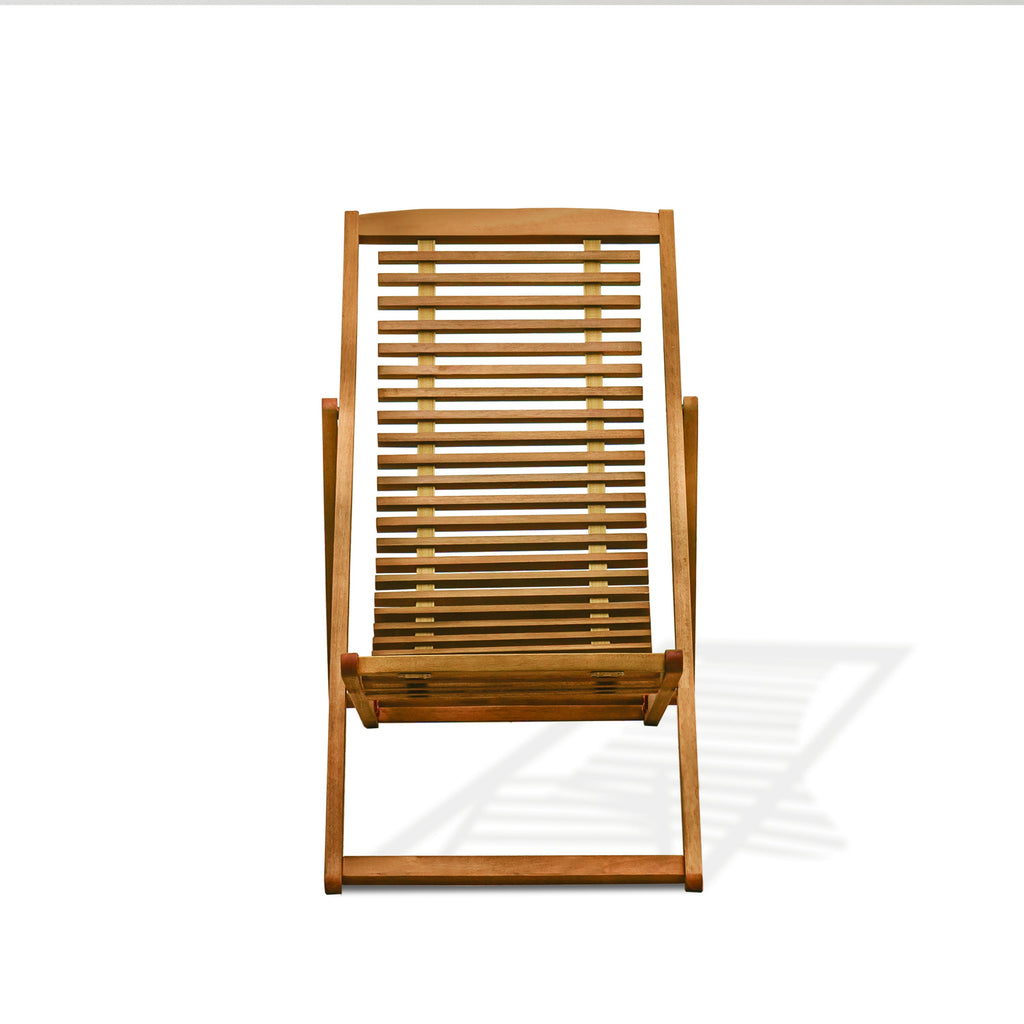 East West Furniture BJPCLNE Jasper Outdoor Chaise Lounge - Patio Sunlounger Relax Chair for Poolside
