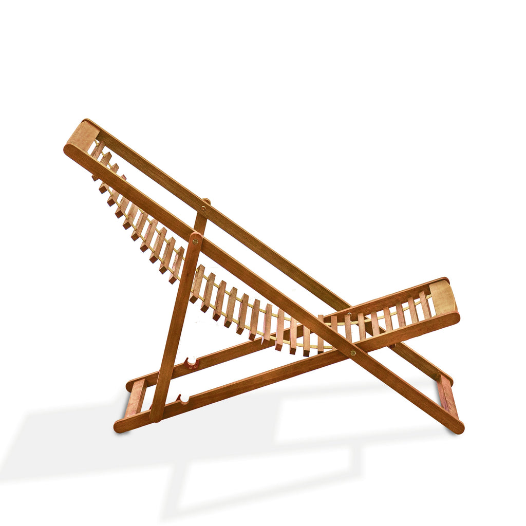 East West Furniture BJPCLNE Jasper Outdoor Chaise Lounge - Patio Sunlounger Relax Chair for Poolside