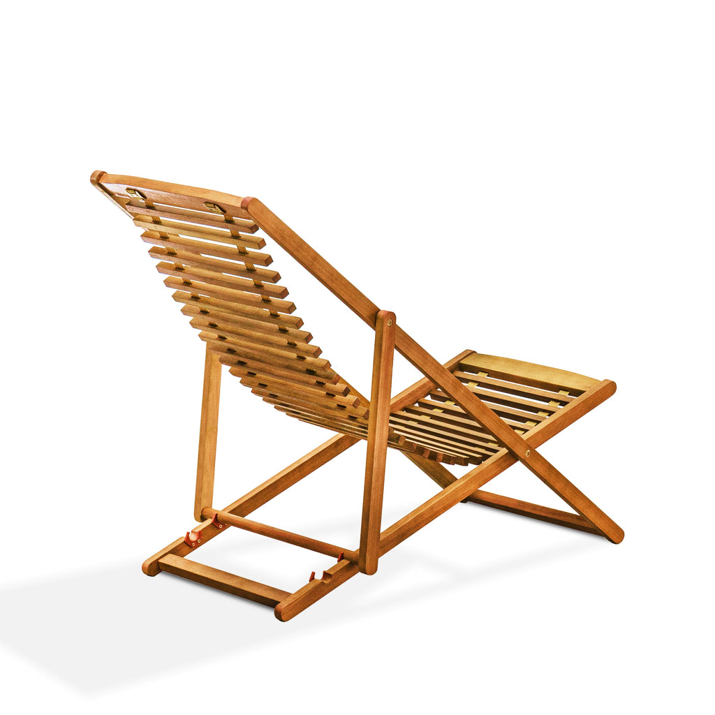 East West Furniture BJPCLNE Jasper Outdoor Chaise Lounge - Patio Sunlounger Relax Chair for Poolside