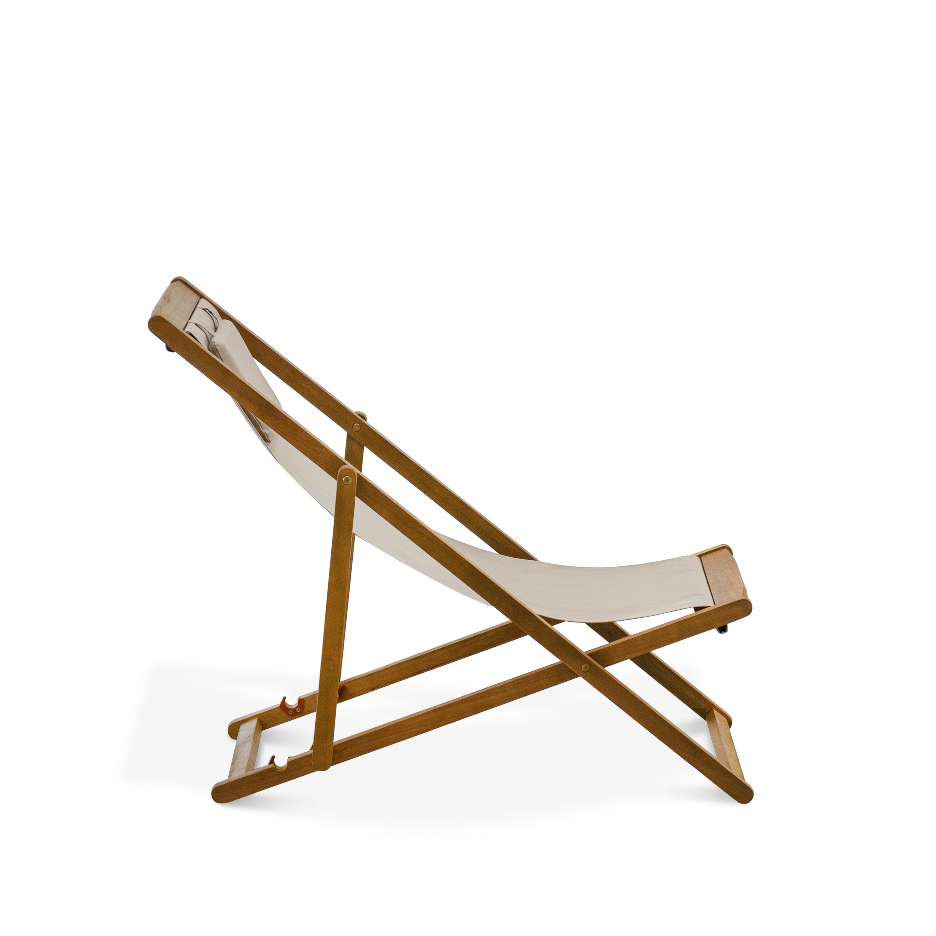 East West Furniture BMRCFNE Modern Outdoor Patio Garden Camping Chairs - Beacher Monroe Polyester Fabric Relax Chairs Set of 2 - Natural Oil Finish