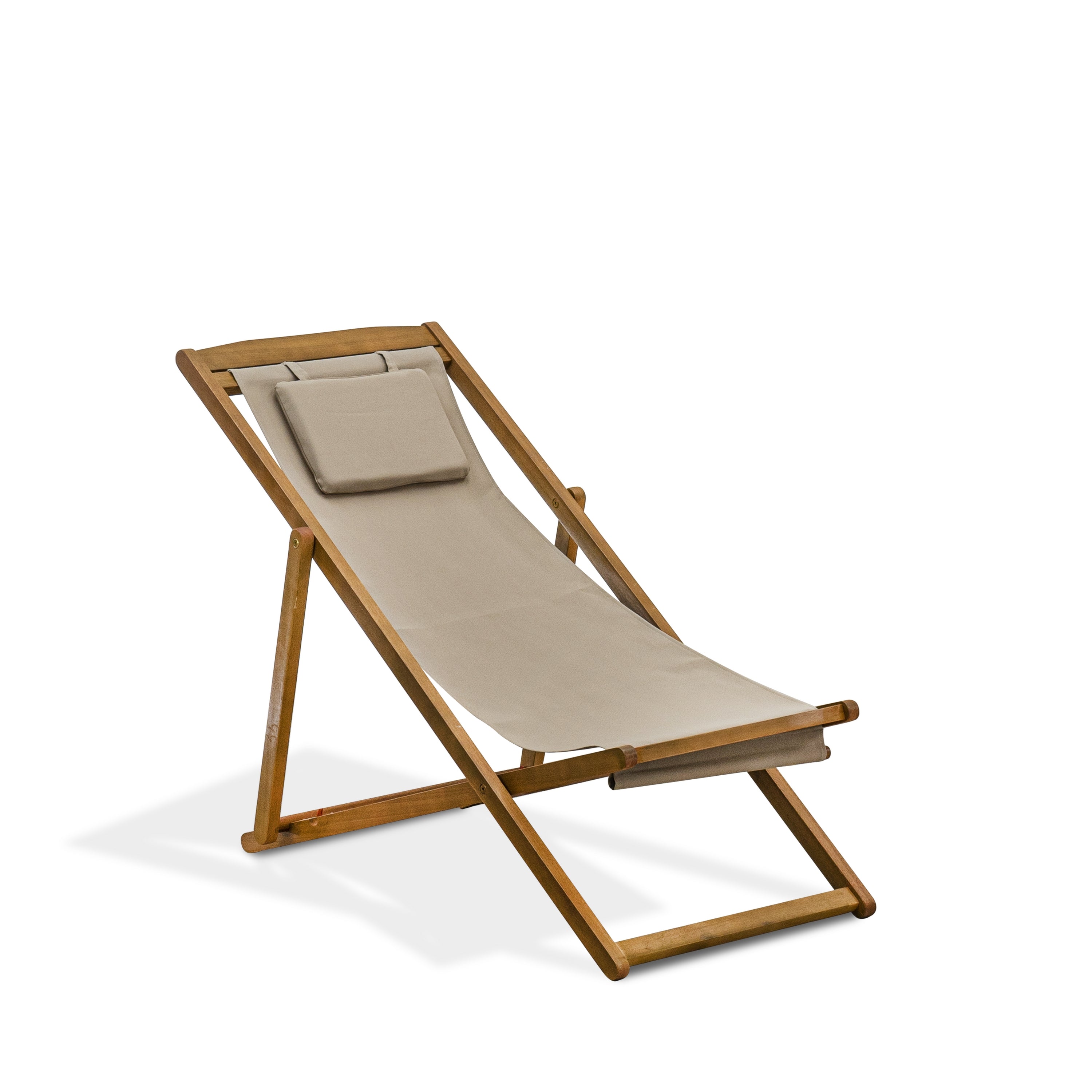 East West Furniture BMRCFNE Modern Outdoor Patio Garden Camping Chairs - Beacher Monroe Polyester Fabric Relax Chairs Set of 2 - Natural Oil Finish