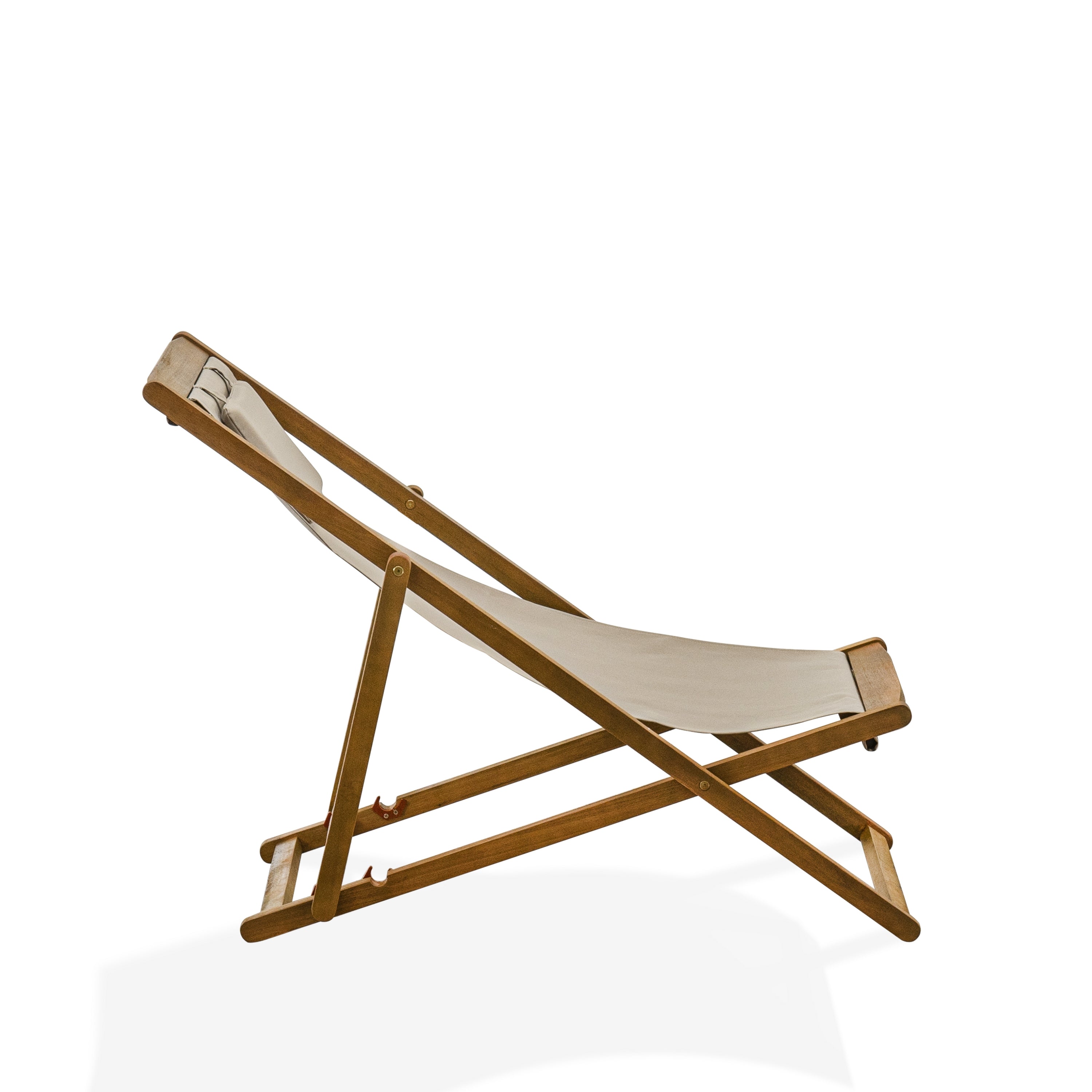 East West Furniture BMRCFNE Modern Outdoor Patio Garden Camping Chairs - Beacher Monroe Polyester Fabric Relax Chairs Set of 2 - Natural Oil Finish