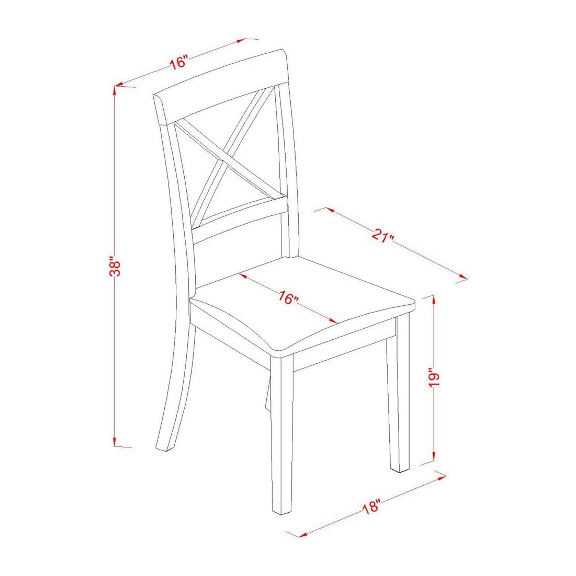 Juego de mesa de comedor moderna de 3 piezas East West Furniture AMBO3-LWH-C. Incluye una mesa de cocina redonda con pedestal y 2 sillas de comedor tapizadas en tela de lino.