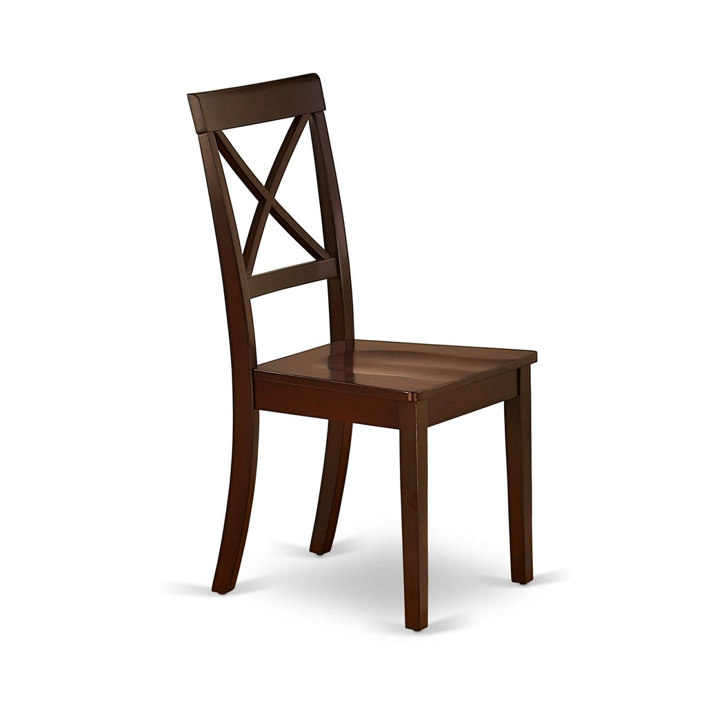 East West Furniture DOBO7-MAH-W 7 Piece Dining Room Table Set Consist of a Rectangle Kitchen Table with Butterfly Leaf and 6 Dining Chairs