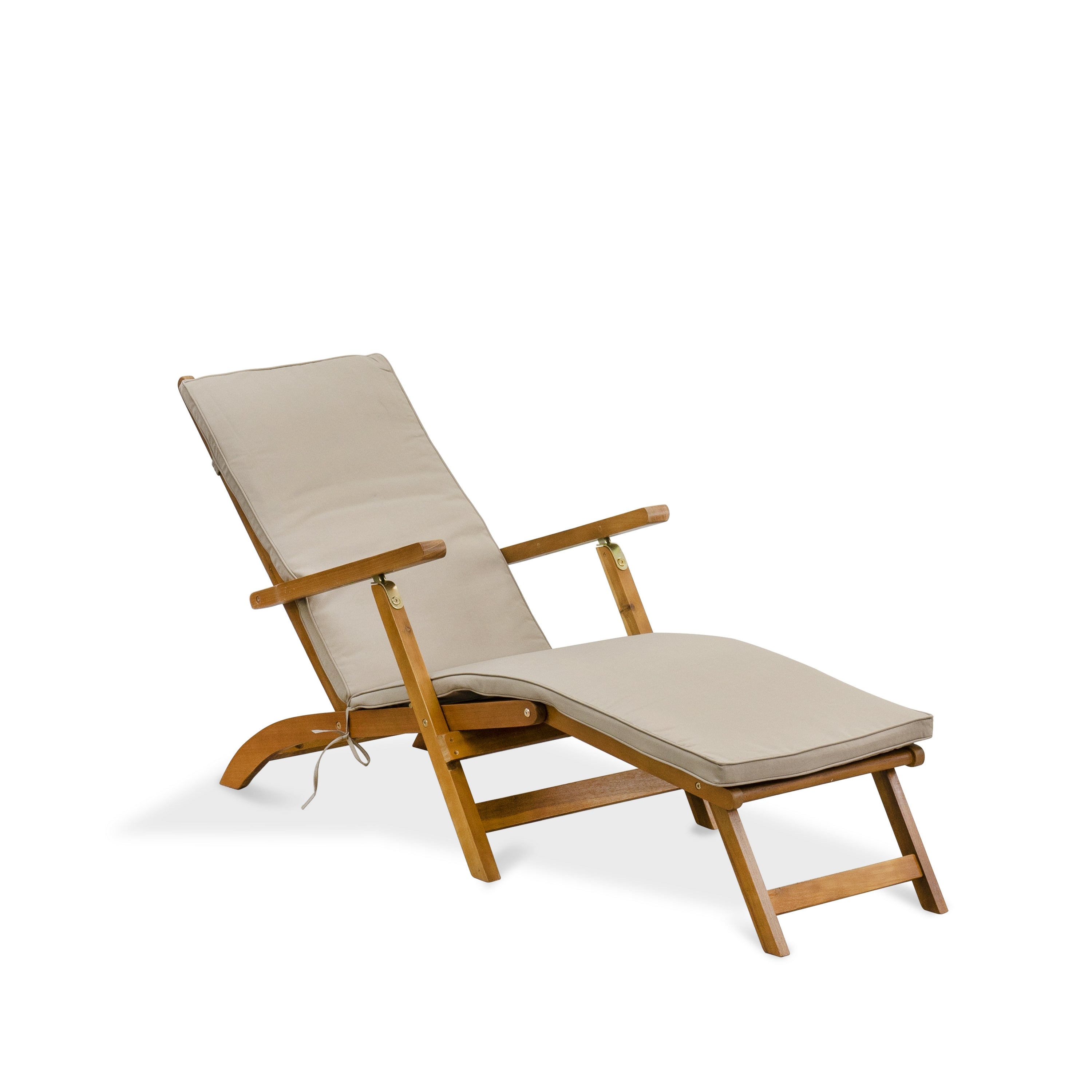 East West Furniture BSLCDNA Outdoor Patio Garden Summing Pool Beach Lounge Chairs - Salinas Deck Lounger Chairs Set of 2 - Natural Oil Finish