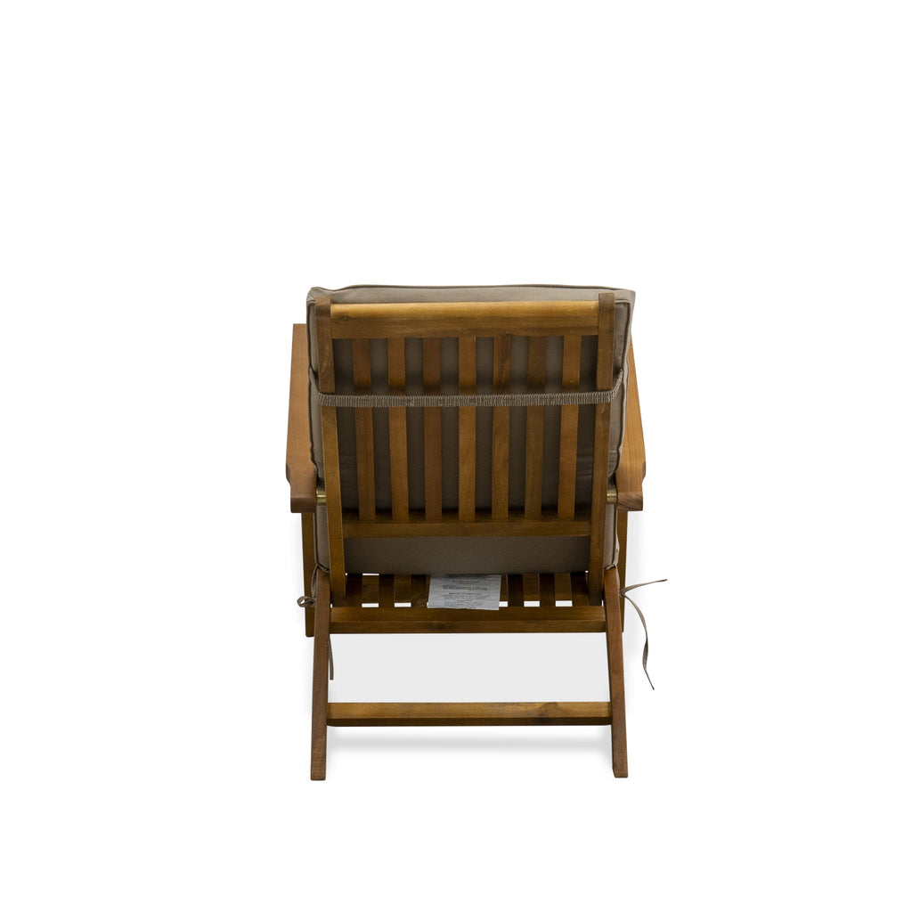 East West Furniture BSLCDNA Salinas Patio Chaise Lounge - Outdoor Acacia Wood Sunlounger Chairs for Poolside