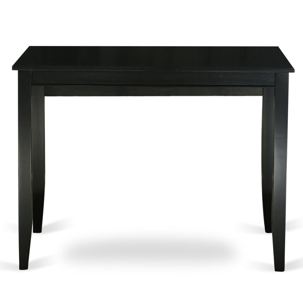 East West Furniture BUT-BLK-T Buckland Rectangle Counter Height Table for Small Spaces