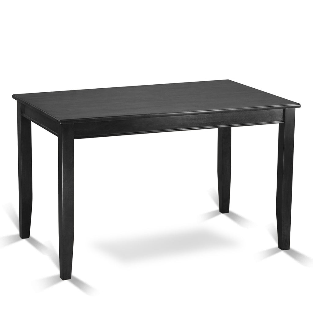 East West Furniture BUCK3-BLK-W 3 Piece Kitchen Counter Height Dining Table Set  Contains a Rectangle Dining Room Table and 2 Wooden Seat Chairs