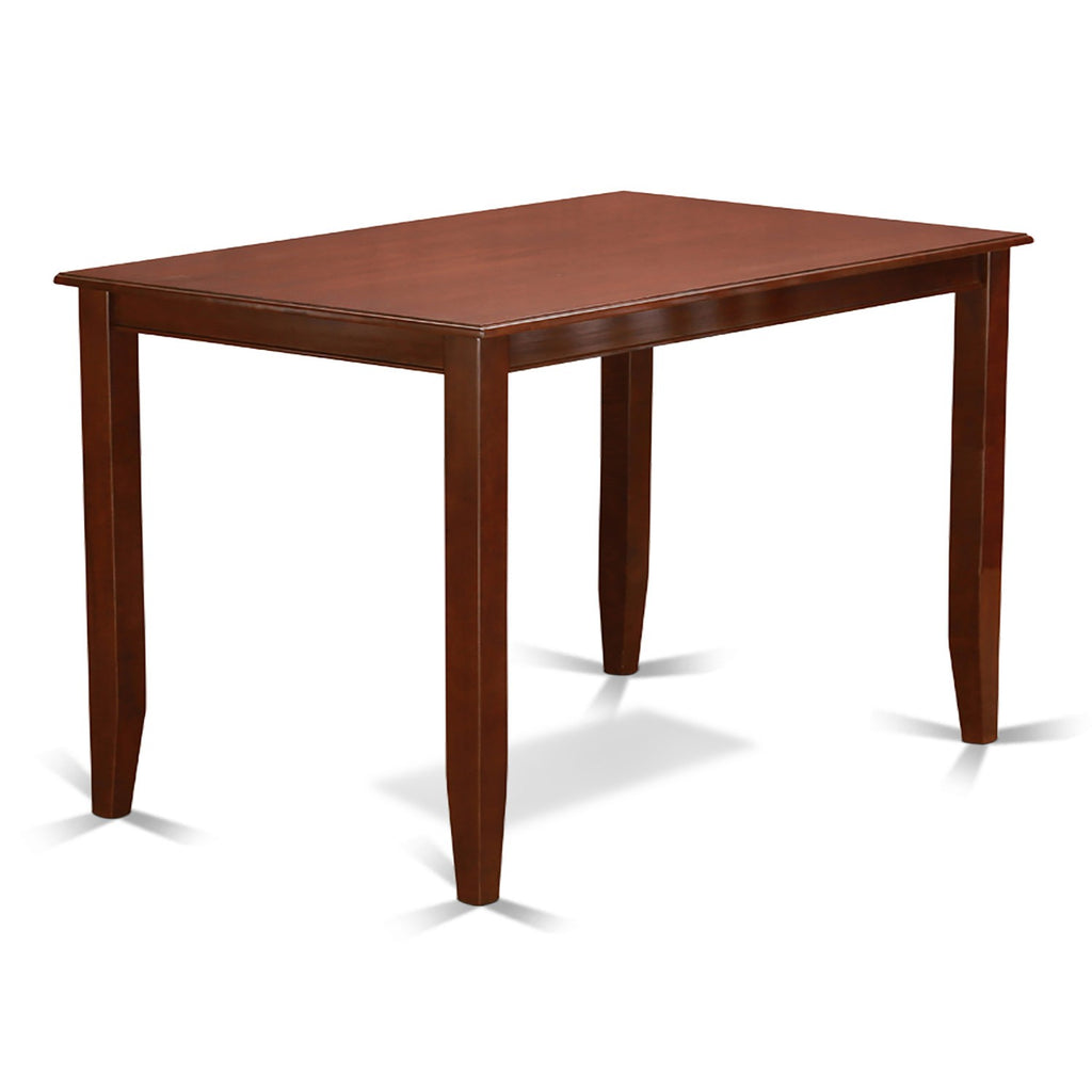 East West Furniture BUVN3-MAH-W 3 Piece Kitchen Counter Height Dining Table Set  Contains a Rectangle Pub Table and 2 Dining Room Chairs