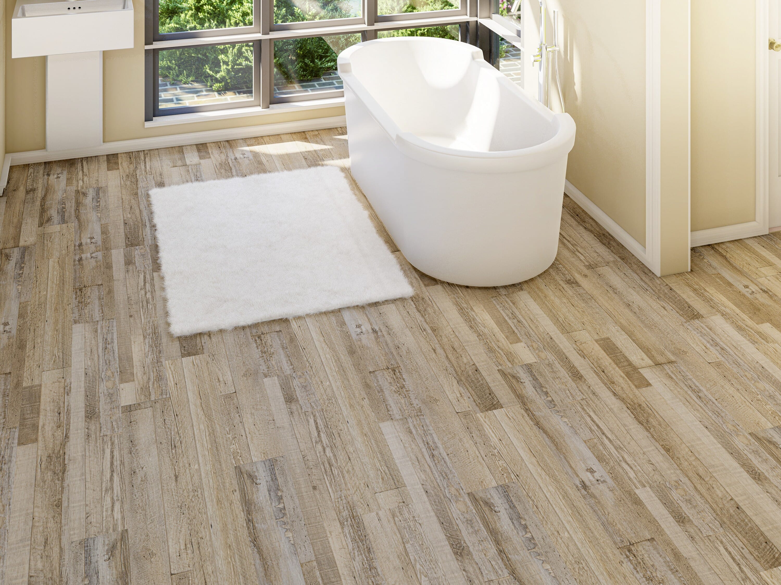 East West Furniture CA-47EC14 EVA Backing SPC Durable Flooring Planks, Silver Onyx 4mm x 7" x 48" with 20mil Wear Layer and I4F Click Locking, 30 sq ft Rigid Core Floor Planks/Case