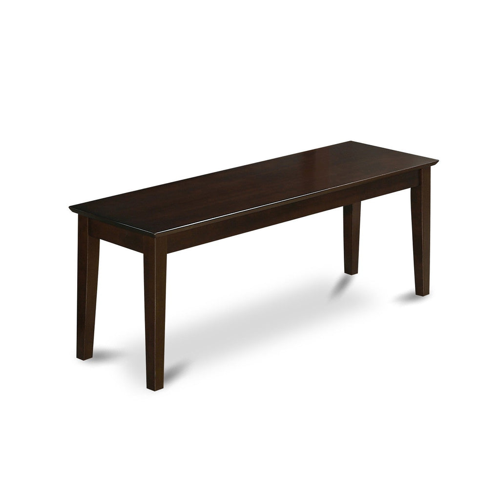 East West Furniture CAPF6-CAP-C 6 Piece Dining Table Set Contains a Rectangle Kitchen Table and 4 Linen Fabric Dining Chairs with a Bench