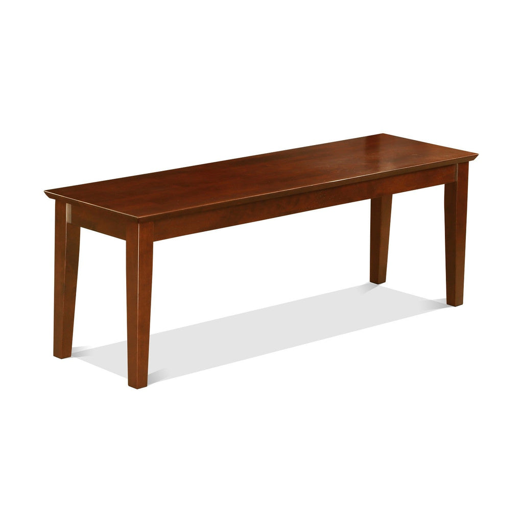 East West Furniture CANO6C-MAH-W 6 Piece Dining Table Set Contains a Rectangle Kitchen Table and 4 Dining Chairs with a Bench