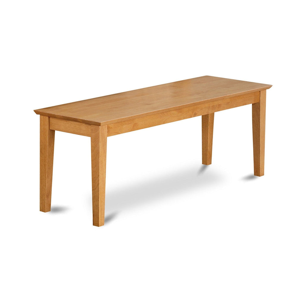 East West Furniture CAAN5C-OAK-W 5 Piece Dining Table Set for 4 Includes a Rectangle Kitchen Table and 2 Dining Chairs with 2 Benches