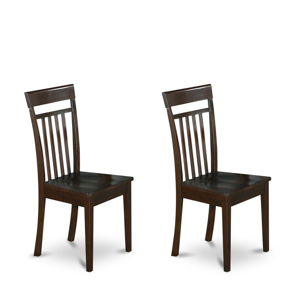 East West Furniture HECA5-CAP-W 5 Piece Dining Set Includes a Rectangle Dining Room Table with Pedestal and 4 Kitchen Chairs