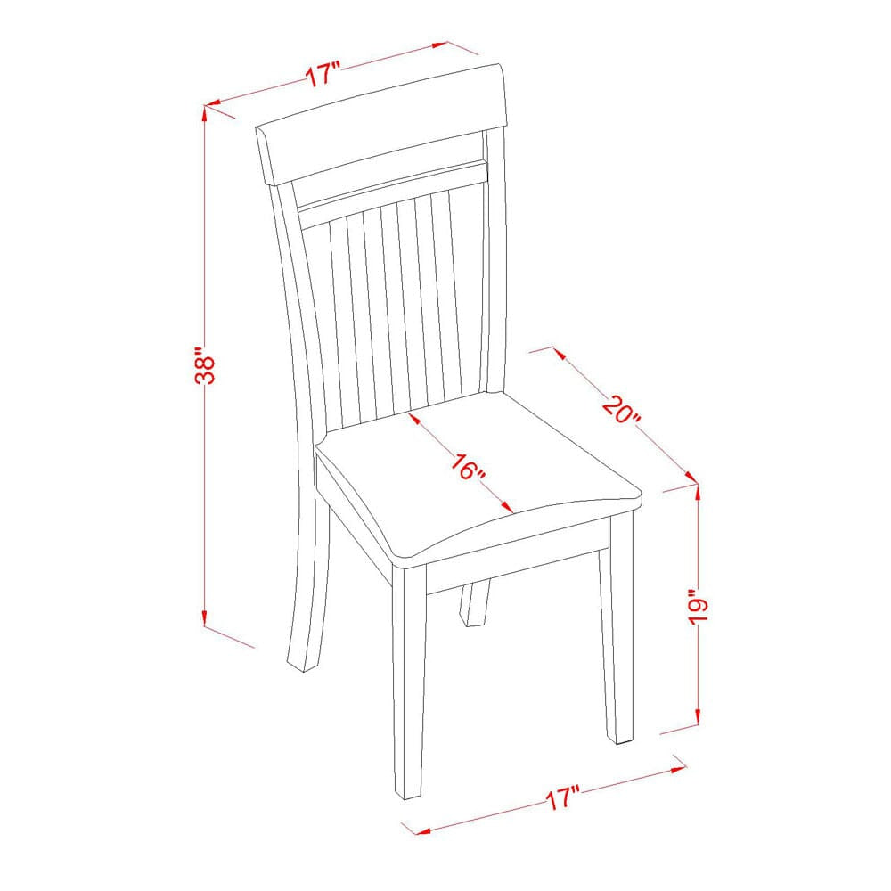 East West Furniture NDCA5-MAH-LC 5 Piece Modern Dining Table Set Includes a Rectangle Wooden Table with Dropleaf and 4 Faux Leather Dining Room Chairs