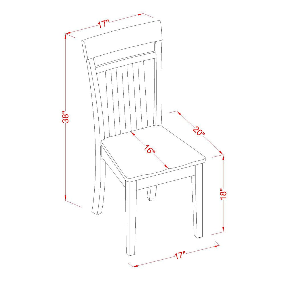 East West Furniture NDCA3-MAH-W 3 Piece Dining Room Table Set  Contains a Rectangle Kitchen Table with Dropleaf and 2 Dining Chairs