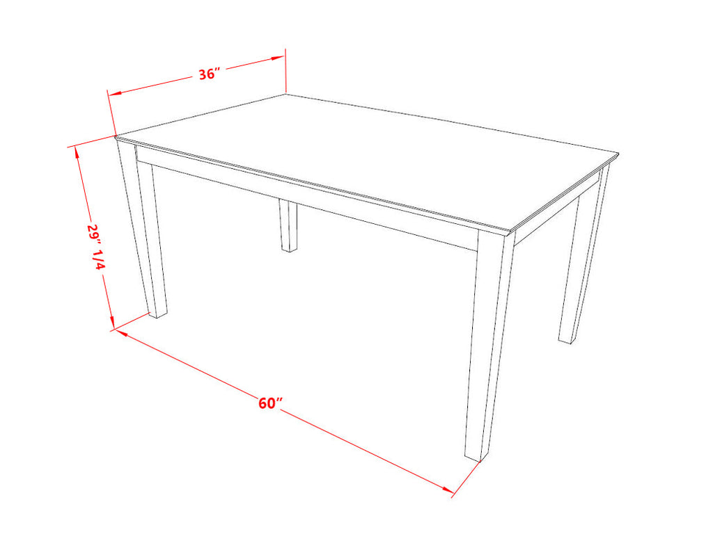 East West Furniture CAT-LWH-S Capri  Dining Table - a Rectangle Wooden Table Top with Sturdy Legs, 36x60 Inch, Linen White