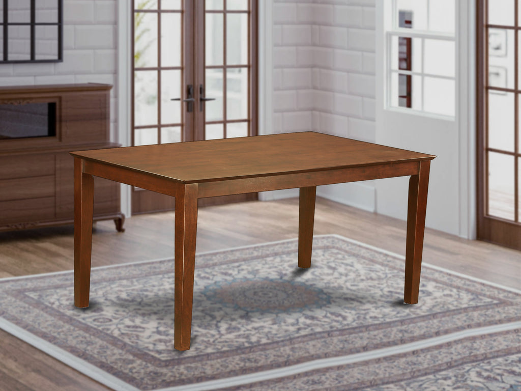 East West Furniture CAT-MAH-S Capri  Kitchen Dining Table - a Rectangle Wooden Table Top with Sturdy Legs
