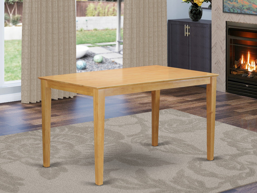 East West Furniture CAT-OAK-H Capri  Bar Height Counter Table - a Rectangle Dinner Table Top with Sturdy Legs