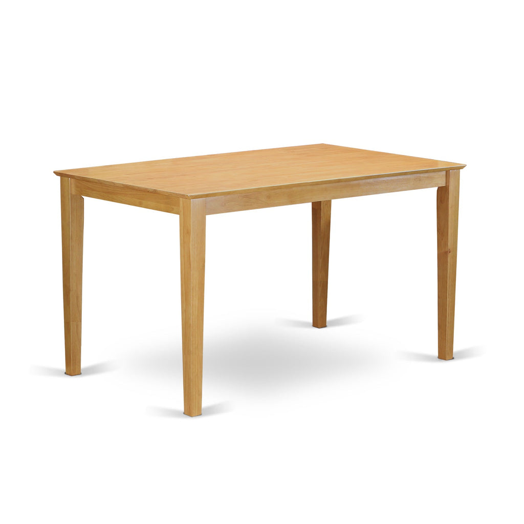 East West Furniture CAT-OAK-H Capri  Bar Height Counter Table - a Rectangle Dinner Table Top with Sturdy Legs