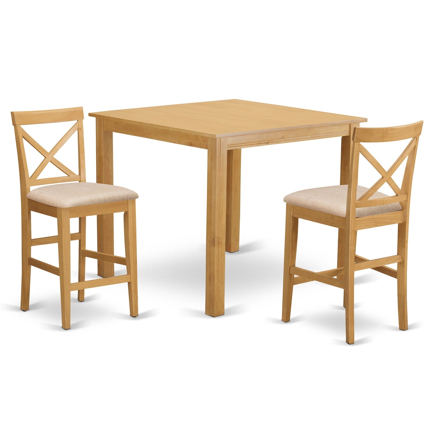 CFPB3-OAK-C 3 Pc counter height pub set - Dining Table and 2 counter height Dining chair.