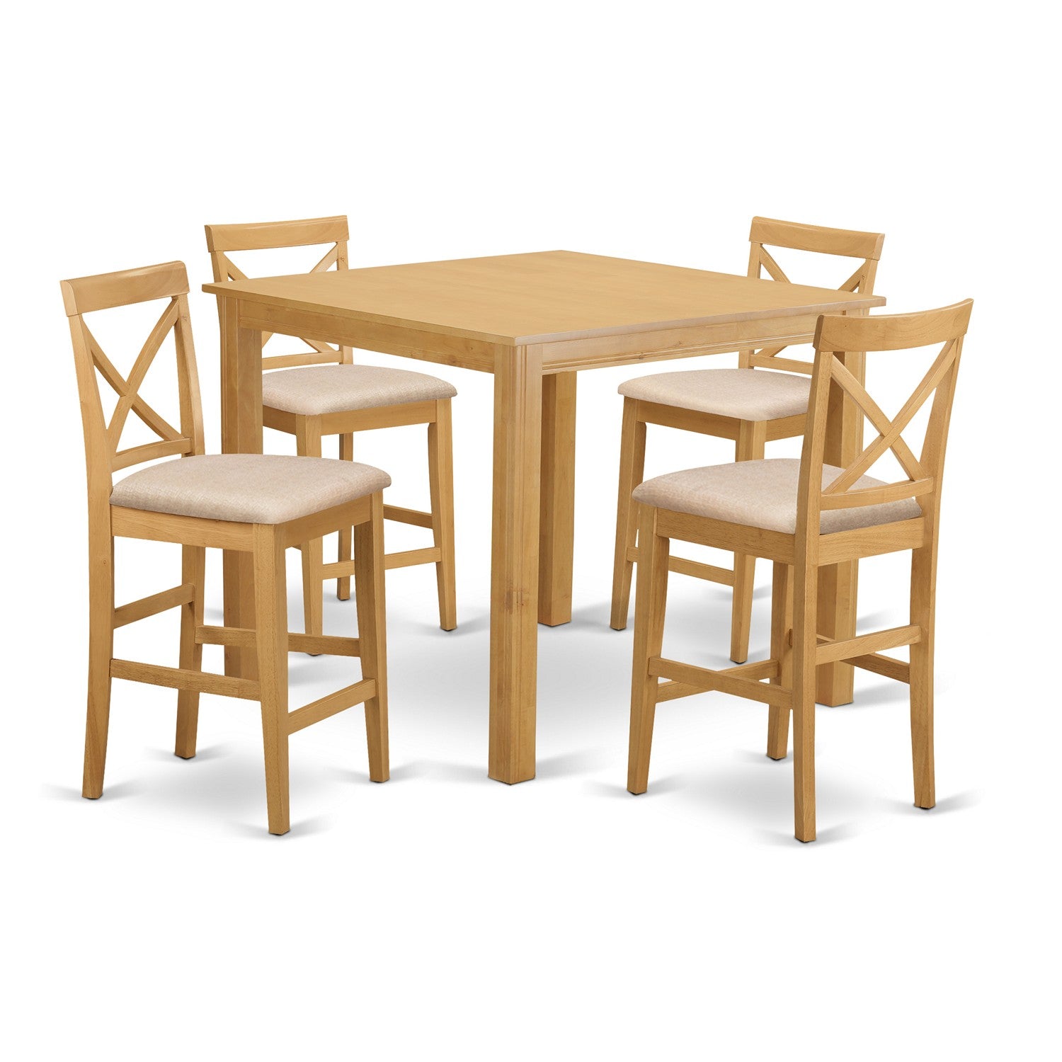 CFPB5-OAK-C 5 Pc counter height set - counter height Table and 4 Kitchen bar stool.