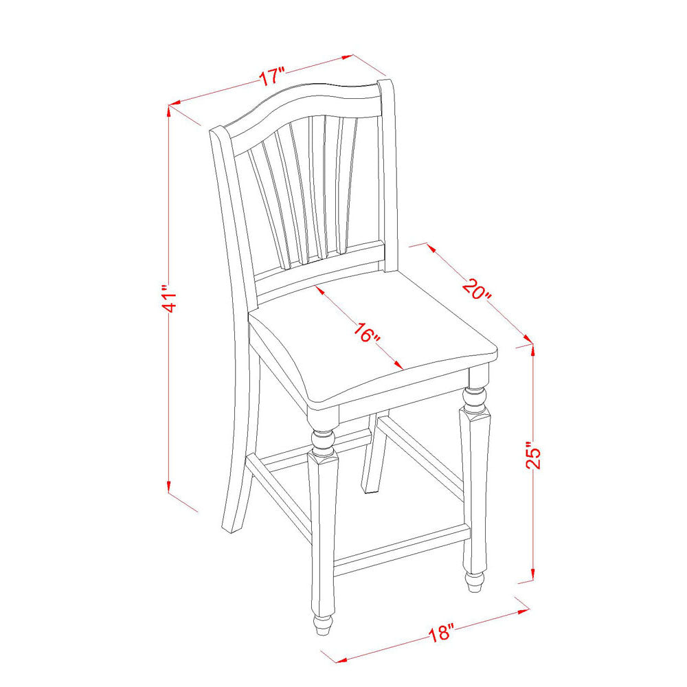 East West Furniture YACH5-MAH-C 5 Piece Counter Height Dining Set Includes a Rectangle Dinette Table and 4 Linen Fabric Kitchen Dining Chairs, 30x48 Inch, Mahogany