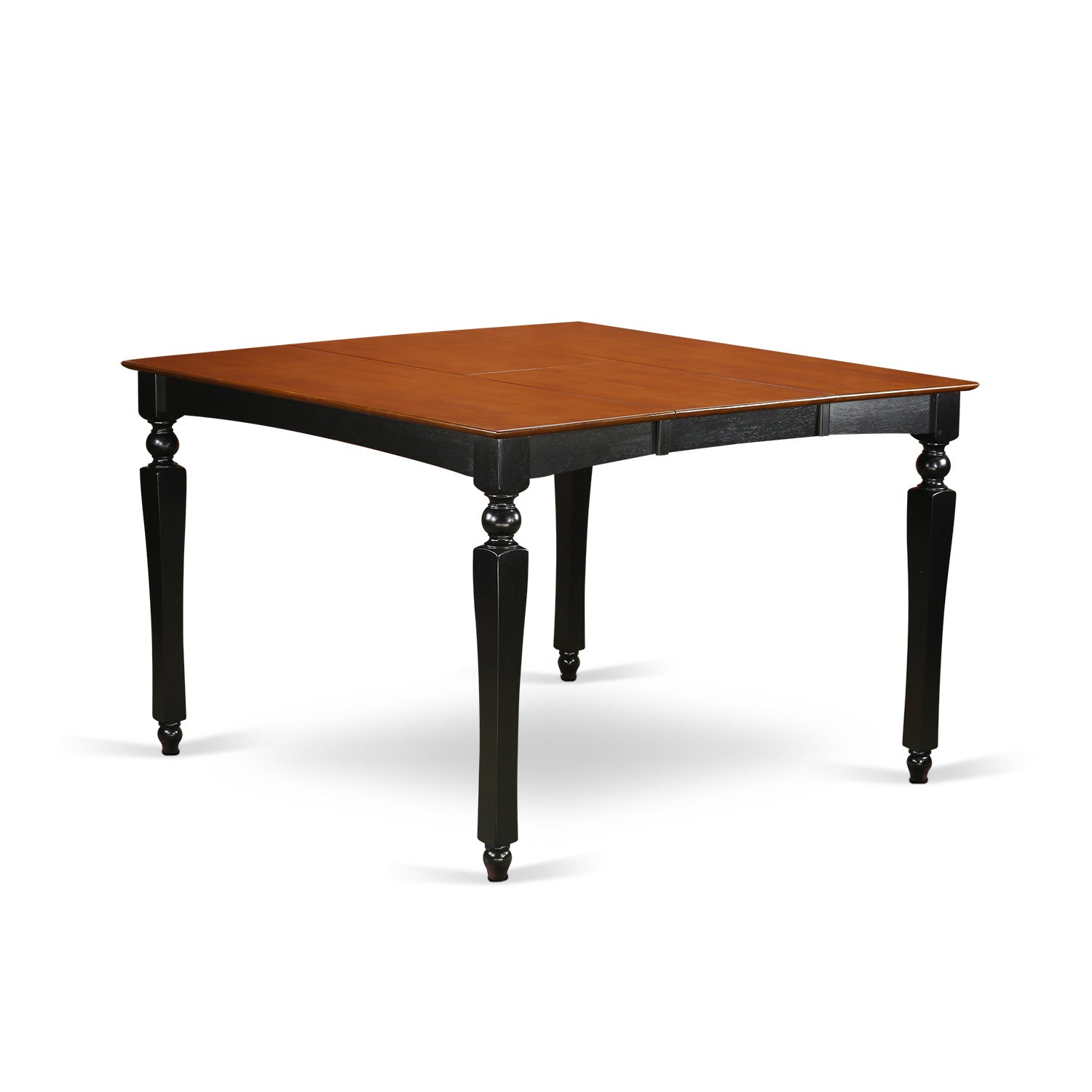 East West Furniture Dining CHT-BLK-TL Mid Century Modern Table with Cherry Square Tabletop and 54 x 54 x 36-Black Finish