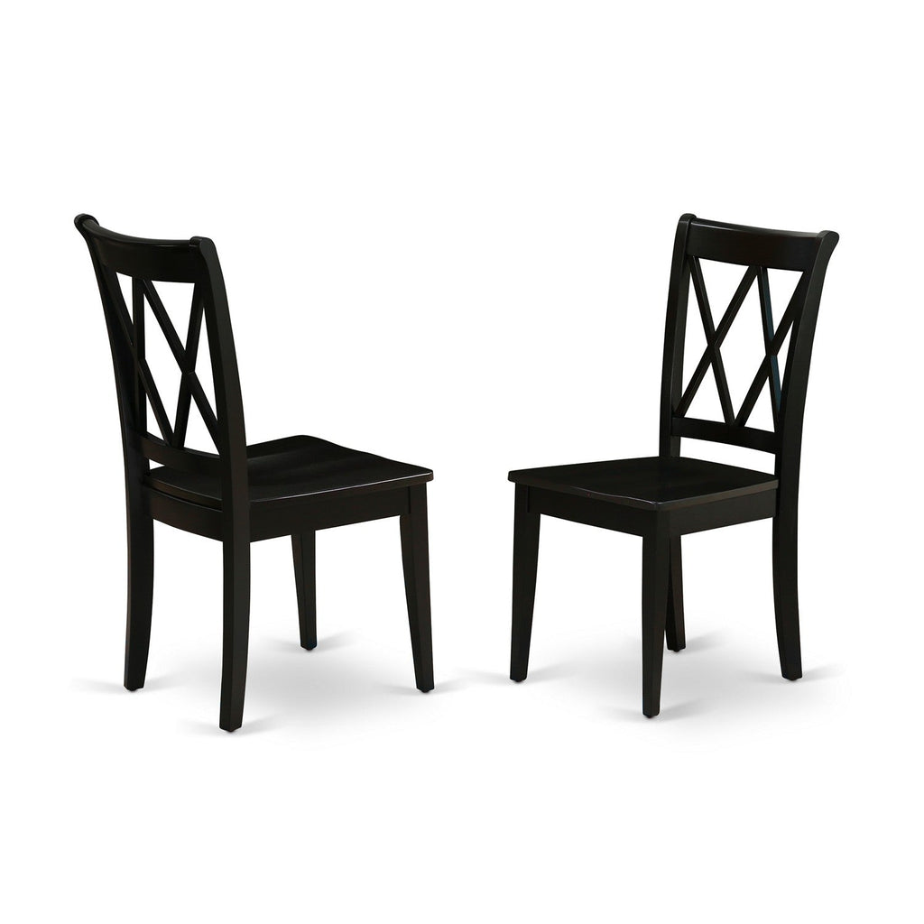 East West Furniture WECL5-BLK-W 5 Piece Kitchen Table Set for 4 Includes a Rectangle Dining Room Table with Butterfly Leaf and 4 Dining Chairs