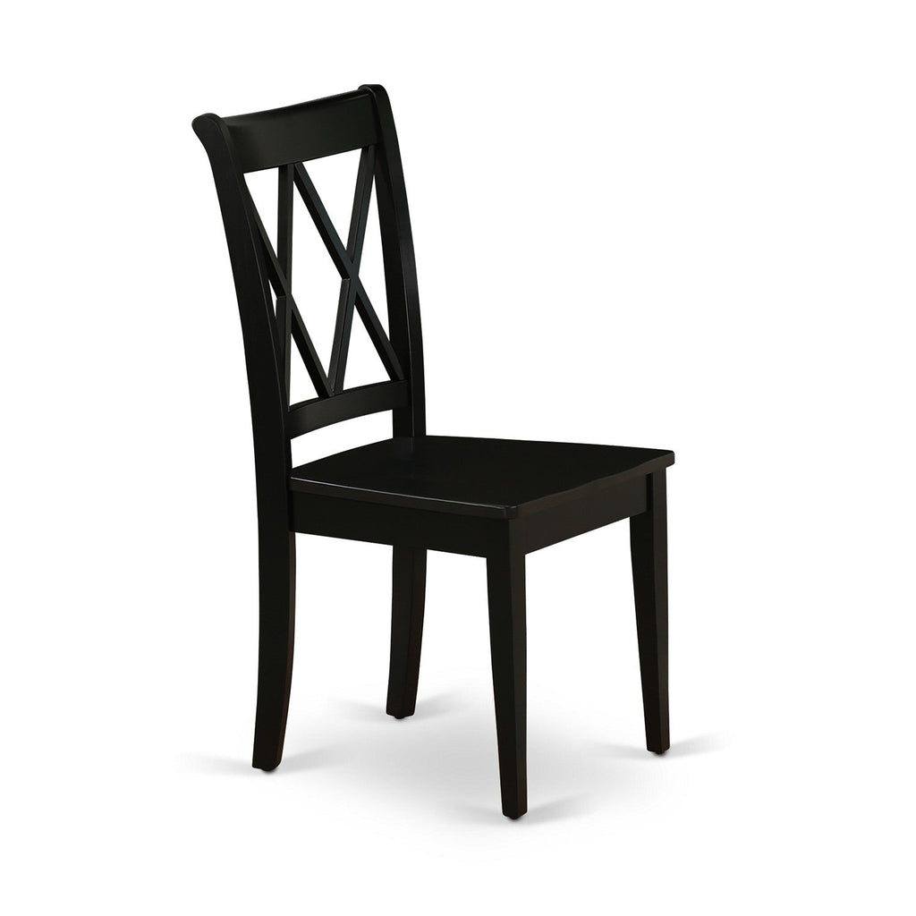 East West Furniture WECL5-BLK-W 5 Piece Kitchen Table Set for 4 Includes a Rectangle Dining Room Table with Butterfly Leaf and 4 Dining Chairs