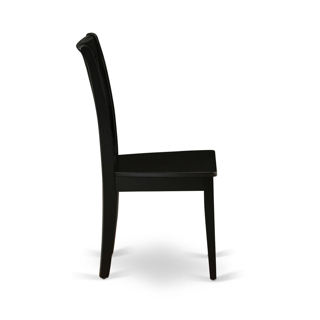 Sillas de comedor Clarksville CLC-BLK-W de East West Furniture: sillas de madera con respaldo cruzado doble