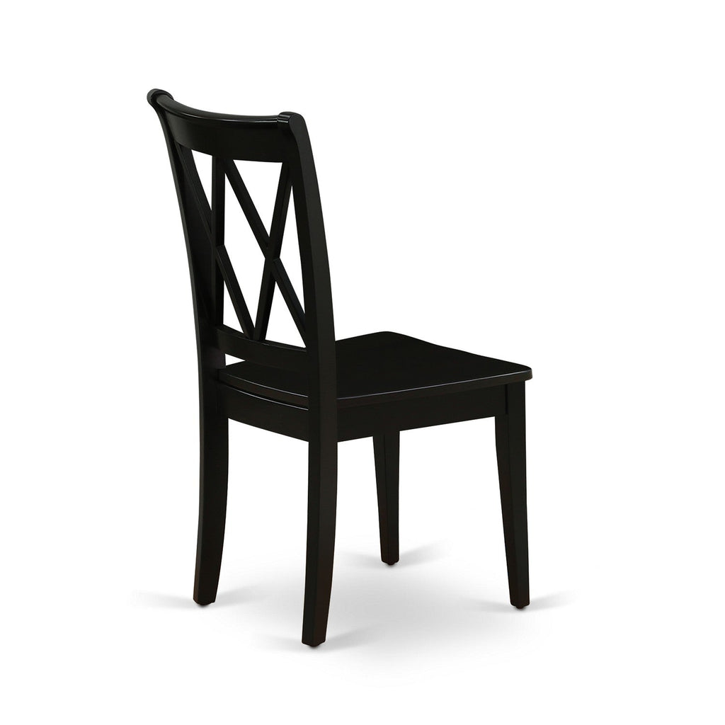 East West Furniture WECL5-BLK-W 5 Piece Kitchen Table Set for 4 Includes a Rectangle Dining Room Table with Butterfly Leaf and 4 Dining Chairs