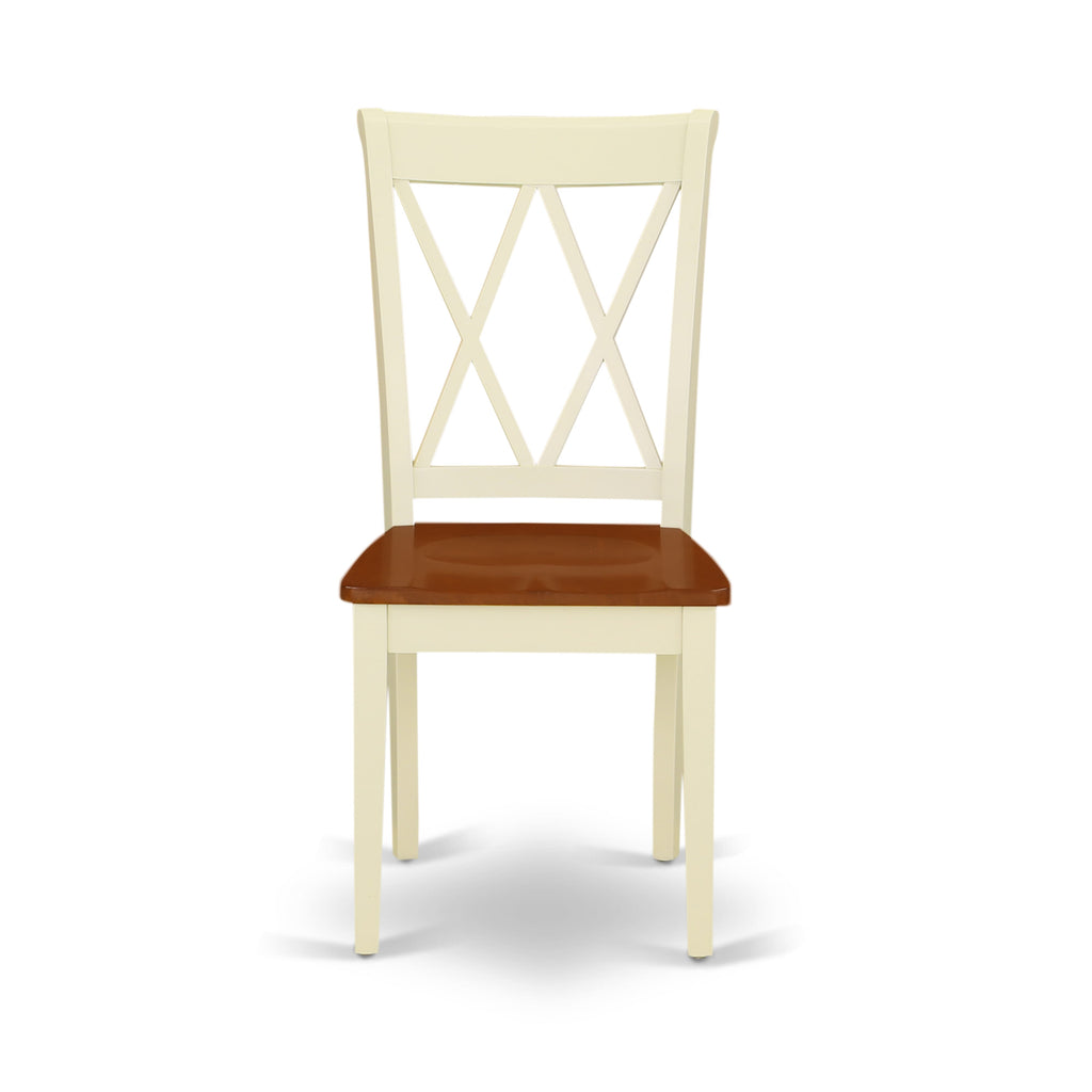 East West Furniture NDCL5-WHI-W 5 Piece Dining Room Furniture Set Includes a Rectangle Kitchen Table with Dropleaf and 4 Dining Chairs