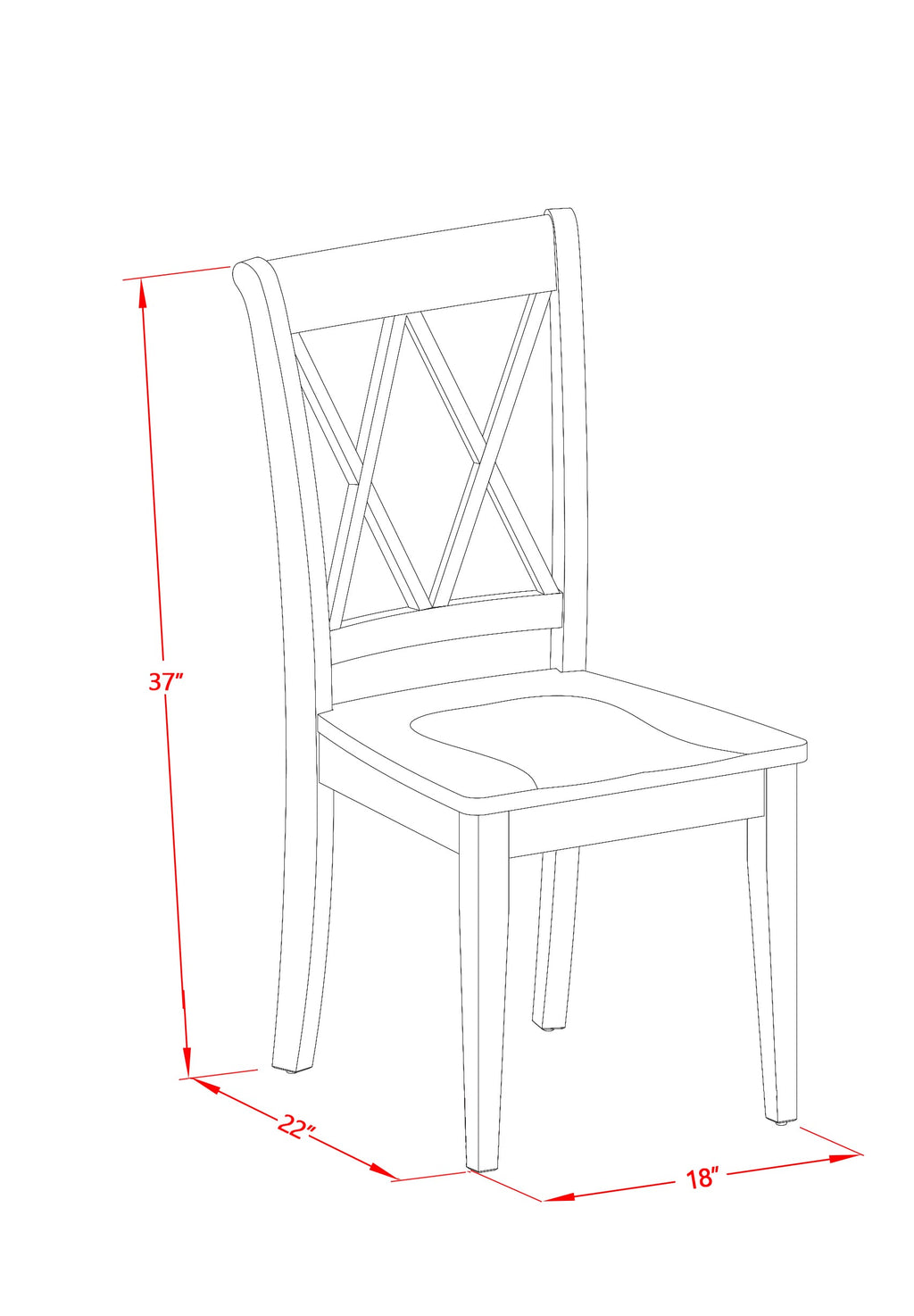 East West Furniture NDCL5-WHI-W 5 Piece Dining Room Furniture Set Includes a Rectangle Kitchen Table with Dropleaf and 4 Dining Chairs, 30x48 Inch, Buttermilk & Cherry