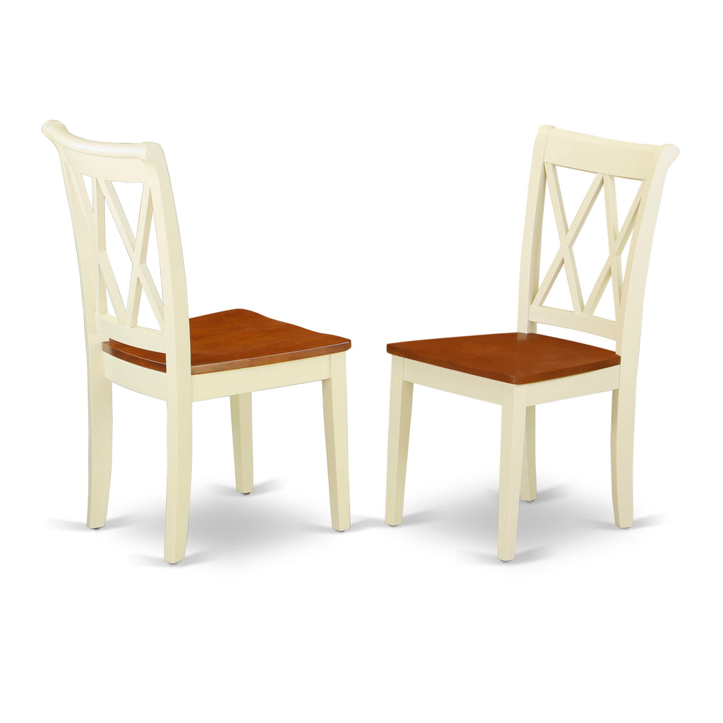 East West Furniture NACL5-BMK-W 5 Piece Kitchen Table & Chairs Set Includes a Rectangle Dining Room Table with Butterfly Leaf and 4 Solid Wood Seat Chairs