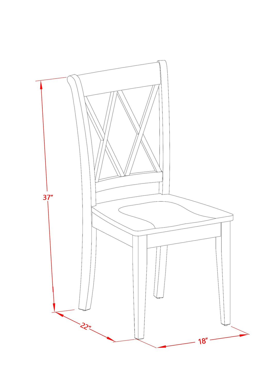Juego de mesa de cocina de 5 piezas East West Furniture KECL5-BMK-W para 4 personas. Incluye una mesa de comedor ovalada con hojas de mariposa y 4 sillas de comedor.