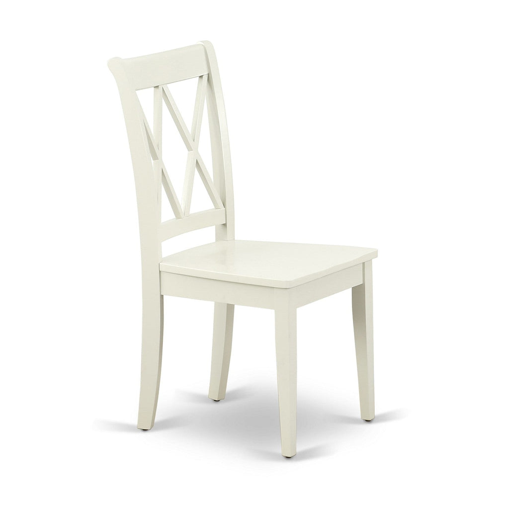 East West Furniture AVCL7-LWH-W 7 Piece Dining Table Set Consist of an Oval Wooden Table with Butterfly Leaf and 6 Dining Room Chairs