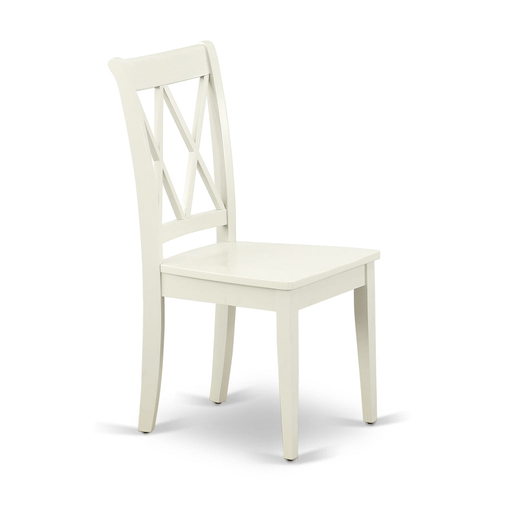 Juego de comedor de 5 piezas East West Furniture NDCL5-LWH-W. Incluye una mesa de comedor rectangular con alas abatibles y 4 sillas de cocina.