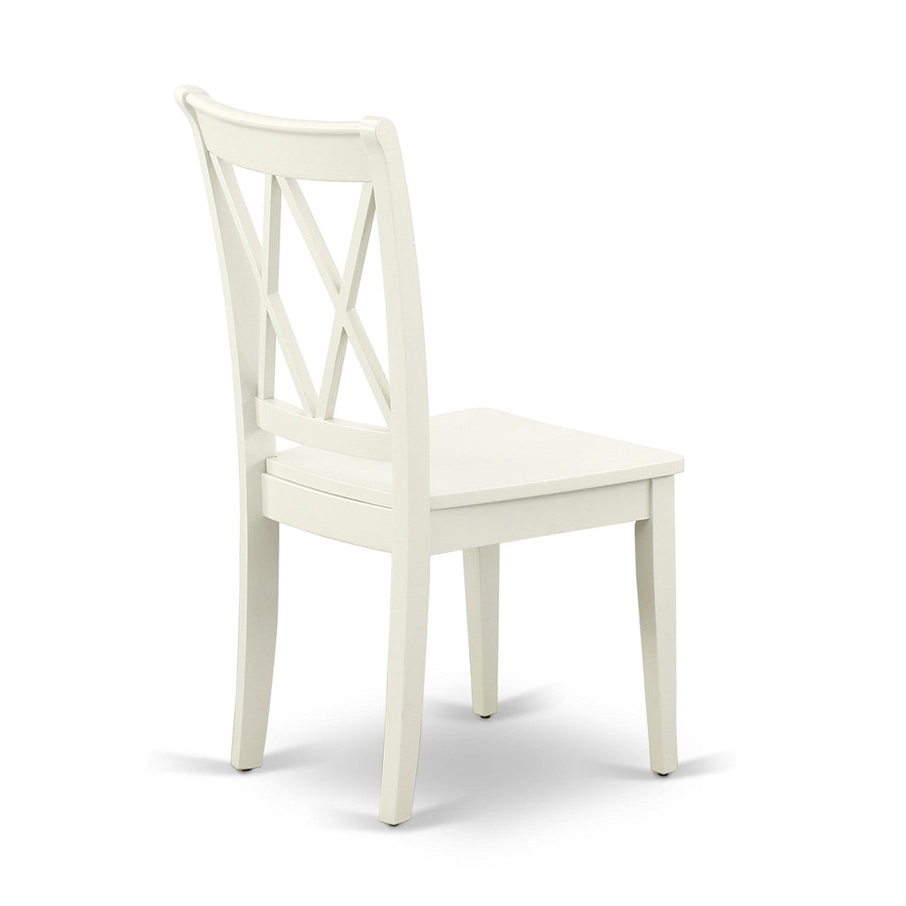 East West Furniture AVCL7-LWH-W 7 Piece Dining Table Set Consist of an Oval Wooden Table with Butterfly Leaf and 6 Dining Room Chairs